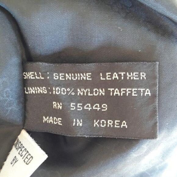 Vtg 80s Womens Jacket Leather Bomber Hand Painted Upcycled Wearable Art Animal M - Picture 8 of 8